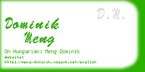 dominik meng business card